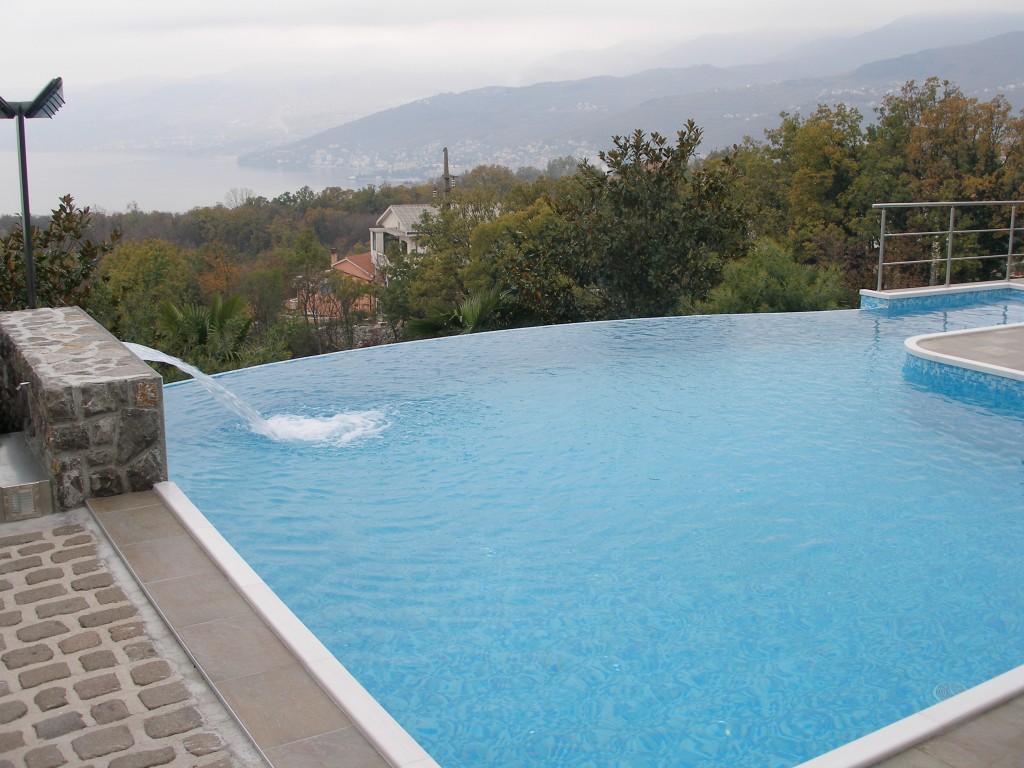 Infinity edge swimming pool Opatija, Croatia